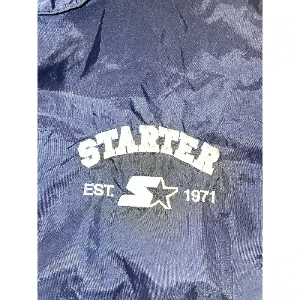 Vintage Starter Coaches Nylon Lined Snap Up Jacket Mens Large 90s VTG